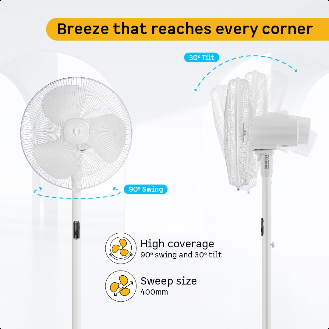 Atomberg Renesa 400 mm Pedestal Fan | Swing - dynamic_feature